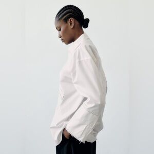 NWT - Zara oversized shirt with asymmetrical pocket